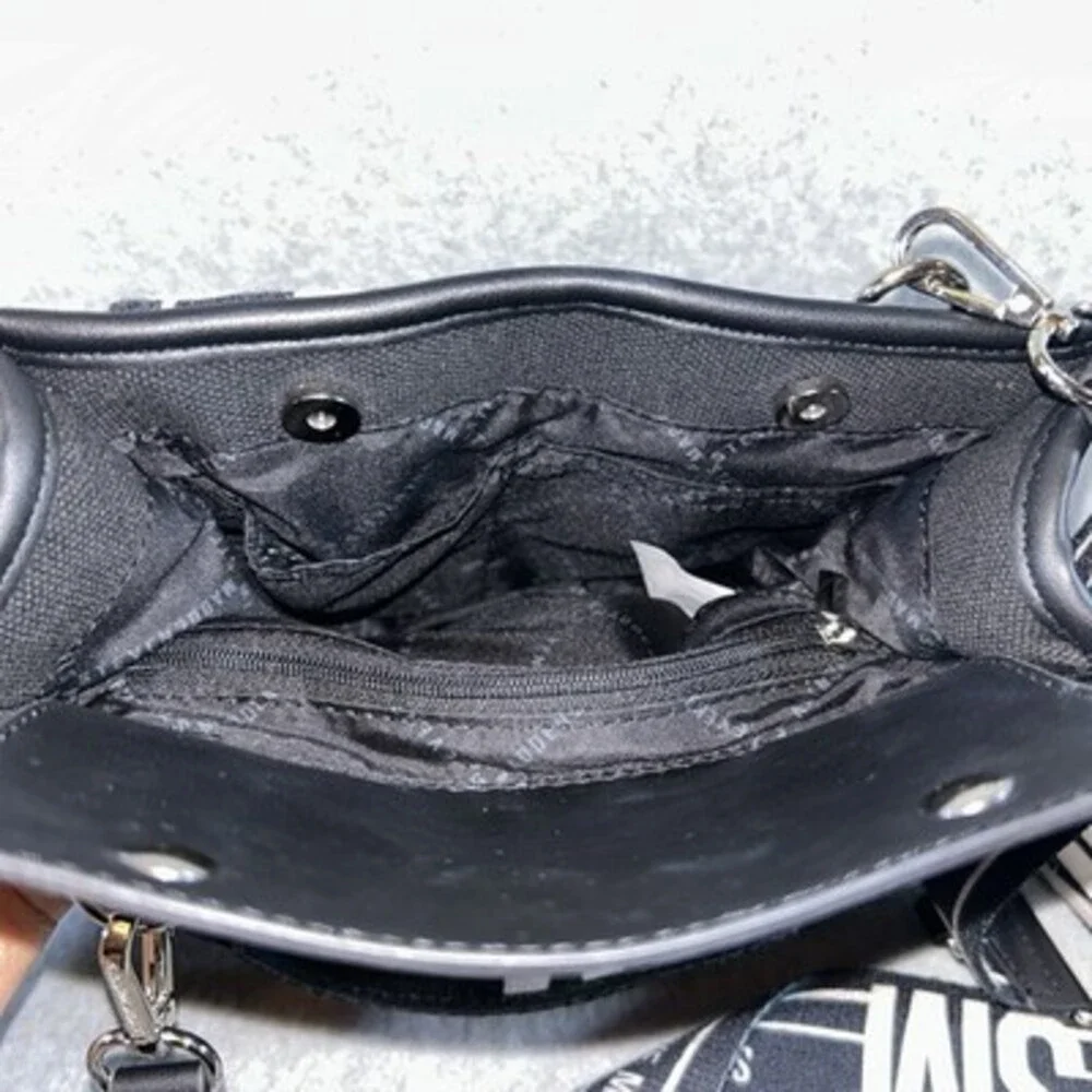 Steve Madden Canvas Crossbody Satchel Black